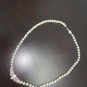 Faux pearl necklace